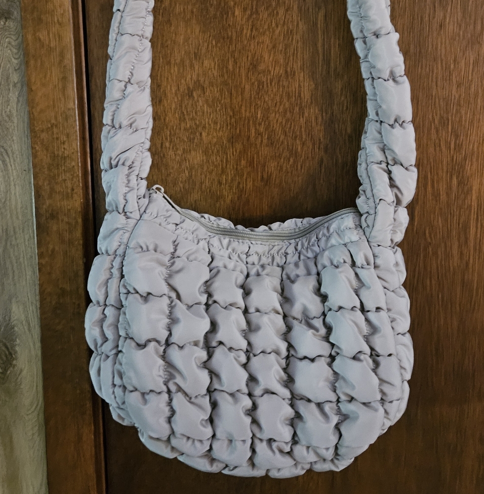 Wild Fable Taupe Quilted Shoulder Bag